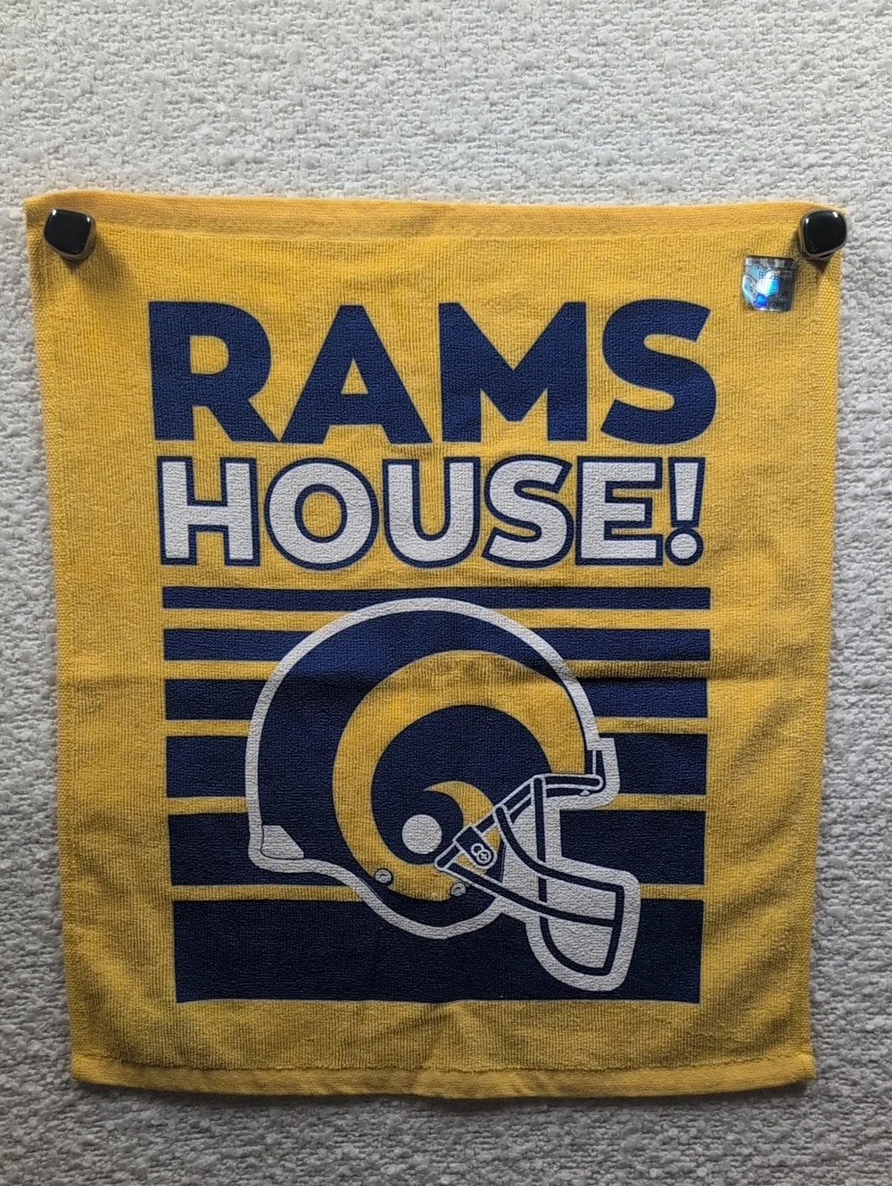 Rams House! Yellow & Navy Decorative Rally Towel